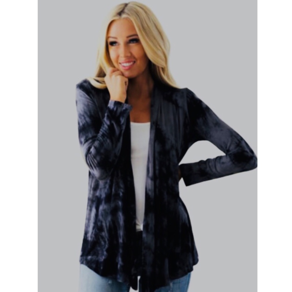 🥳HPx3🥳 1 2XL Left 🖤 Tie Dye 💜Dark-Purply Bluish/Gray Cardigan - Picture 5 of 9